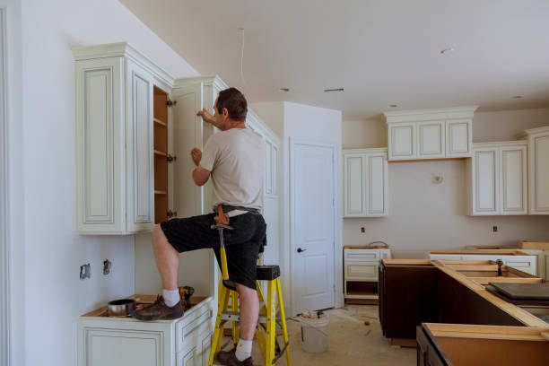 Kitchen island installation in Hillsborough by JMT Kitchen Cabinet